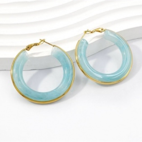 Ocean Swirl Hoops - Picture 6 of 7